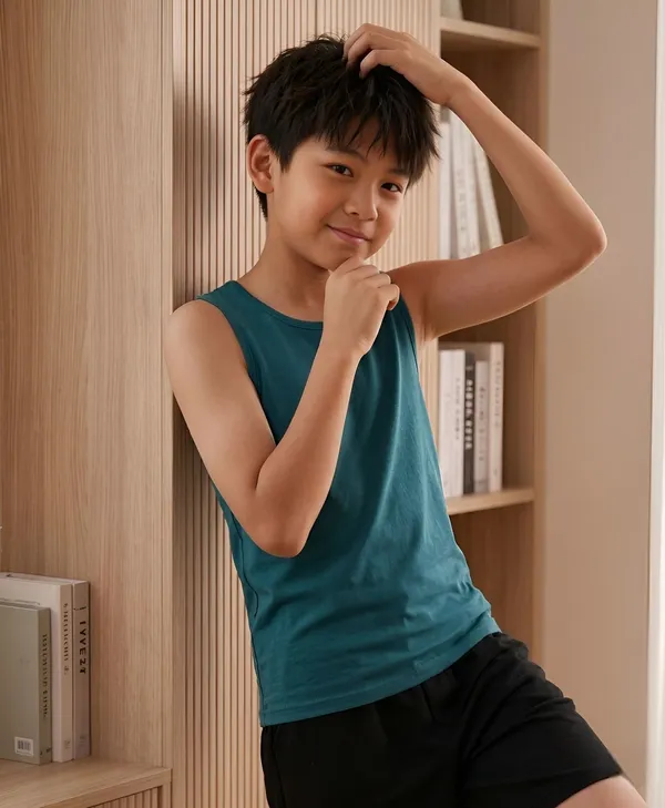 Teal_Premium_And_Elegant_Polyester_Sando_For_Boys_Pack_Of_2