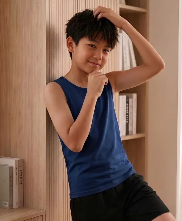 Navy_Premium_And_Elegant_Polyester_Sando_For_Boys_Pack_Of_2