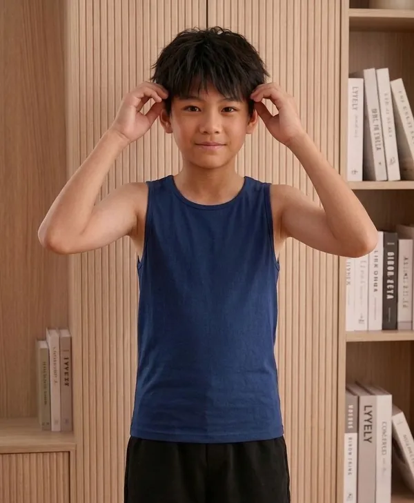 Navy_Premium_And_Elegant_Polyester_Sando_For_Boys_Pack_Of_2