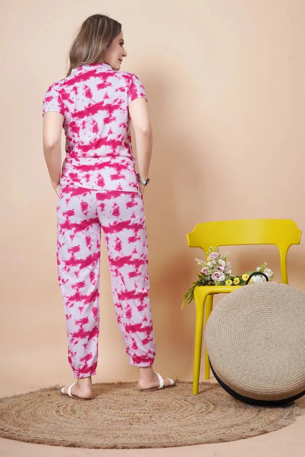 White_And_Pink_Premium_And_Elegant_Polyester_Night_Suit_Set_For_Women