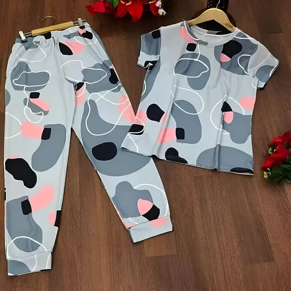 Grey_And_Black_Premium_And_Elegant_Polyester_Night_Suit_Set_For_Women