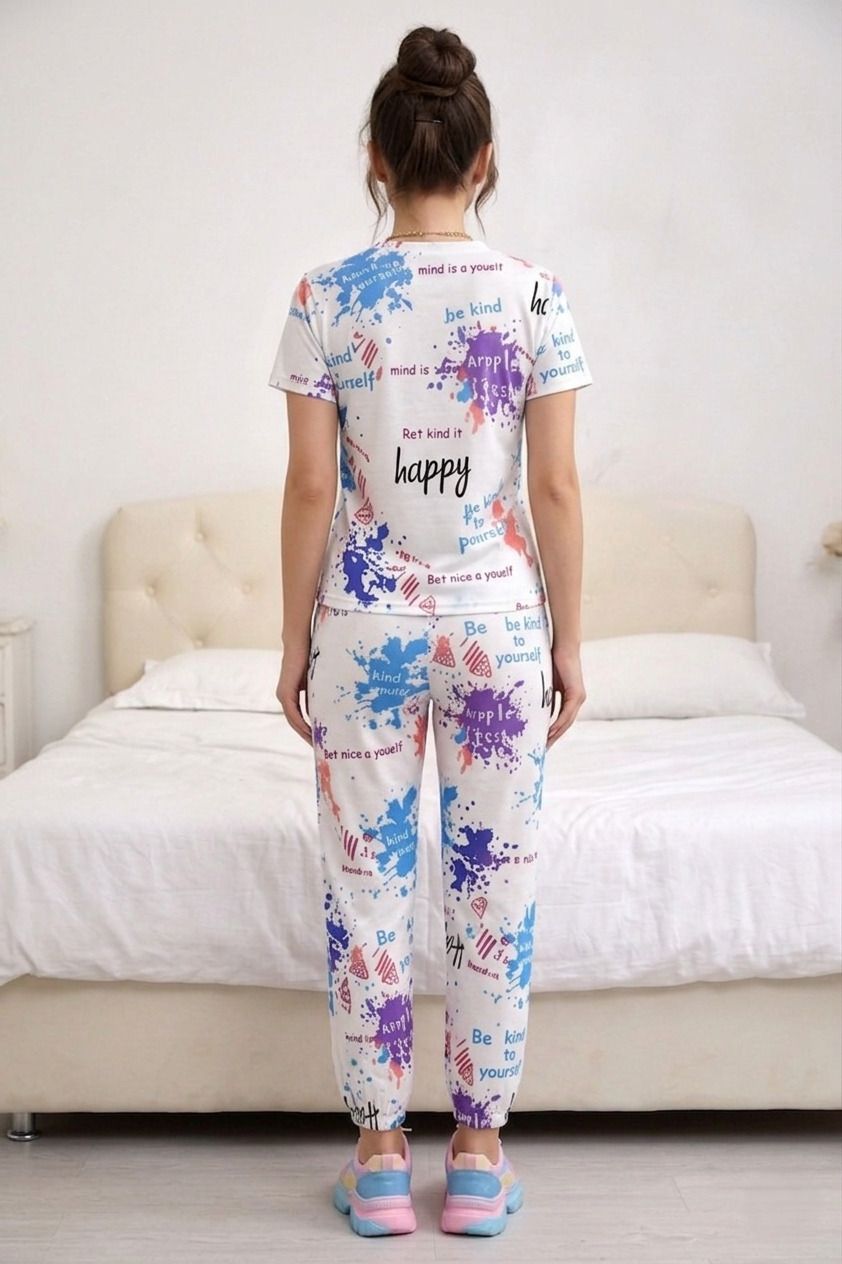 White_Premium_And_Elegant_Polyester_Top_And_Pyjama_Set_For_Women