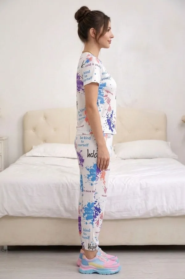 White_Premium_And_Elegant_Polyester_Top_And_Pyjama_Set_For_Women