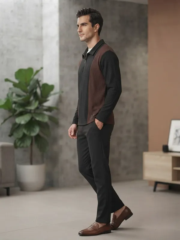 Karara_Cotton_Blend_Full_Sleeve_Half_Zipper_Tshirt