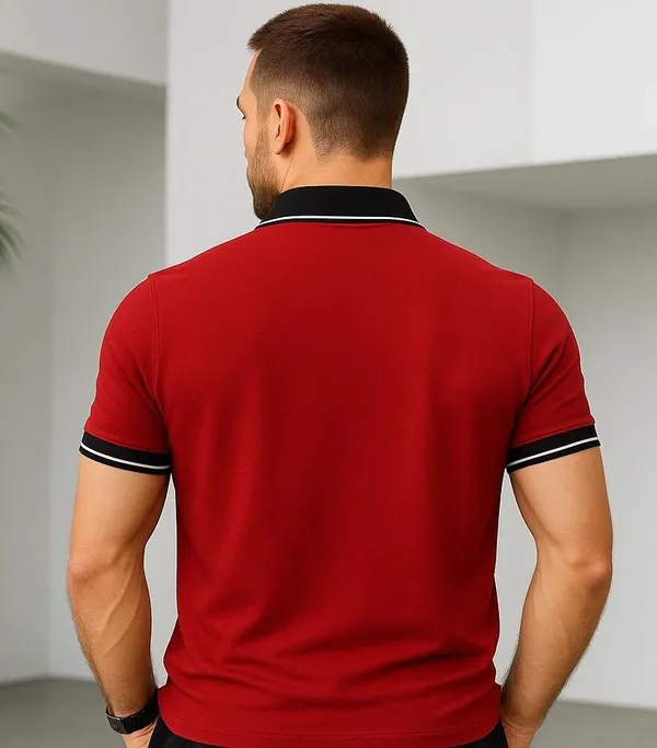 Maroon_Premium_And_Elegant_Polyester_T-Shirt_For_Men