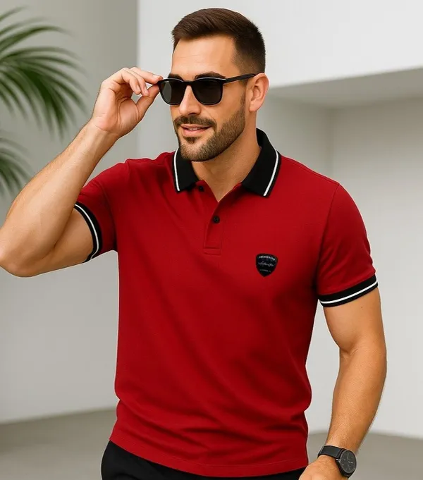 Maroon_Premium_And_Elegant_Polyester_T-Shirt_For_Men