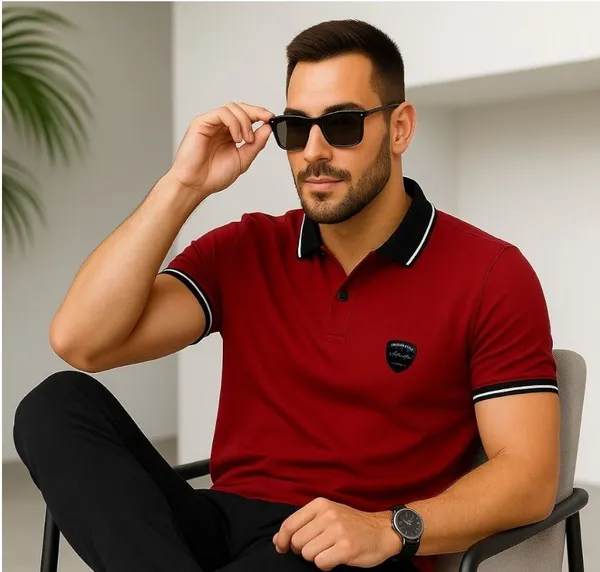 Maroon_Premium_And_Elegant_Polyester_T-Shirt_For_Men