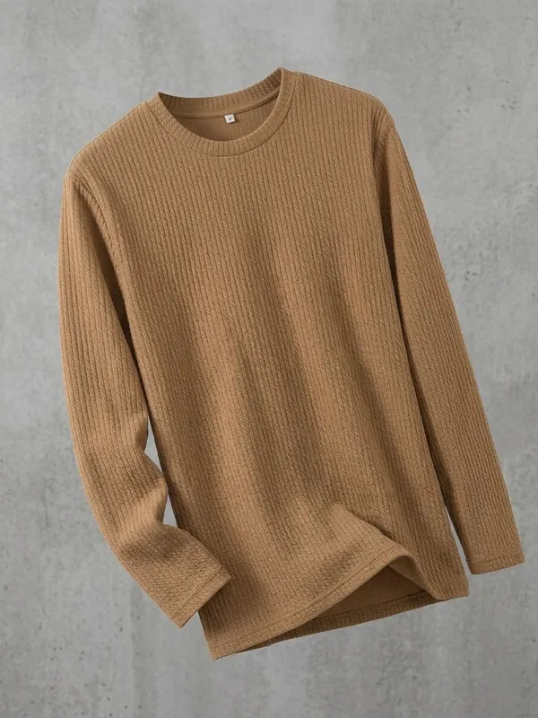 Beige_Premium_And_Elegant_Polyester_T-Shirt_For_Men_Pack_Of_2