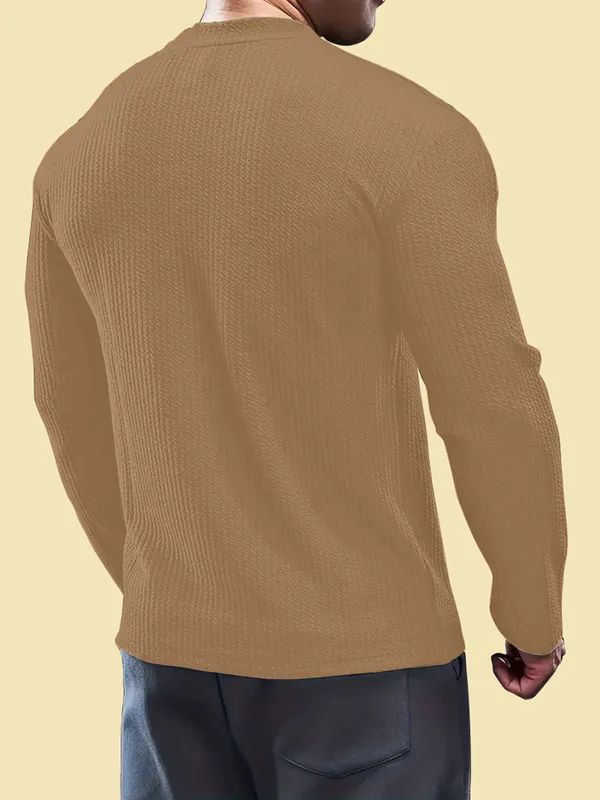 Beige_Premium_And_Elegant_Polyester_T-Shirt_For_Men_Pack_Of_2