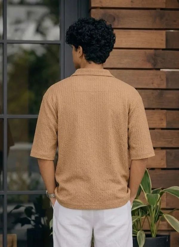 Beige_Premium_And_Elegant_Polyester_T-Shirt_For_Men_Pack_Of_2