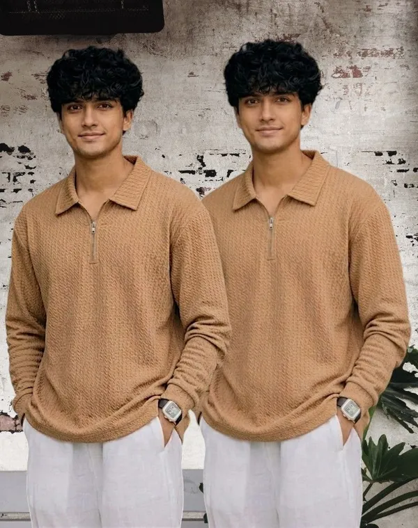 Beige_Premium_And_Elegant_Polyester_T-Shirt_For_Men_Pack_Of_2