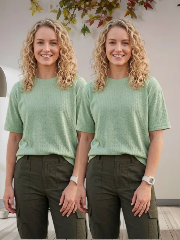 Green_Premium_And_Elegant_Polyester_T-Shirt_For_Women_Pack_Of_2