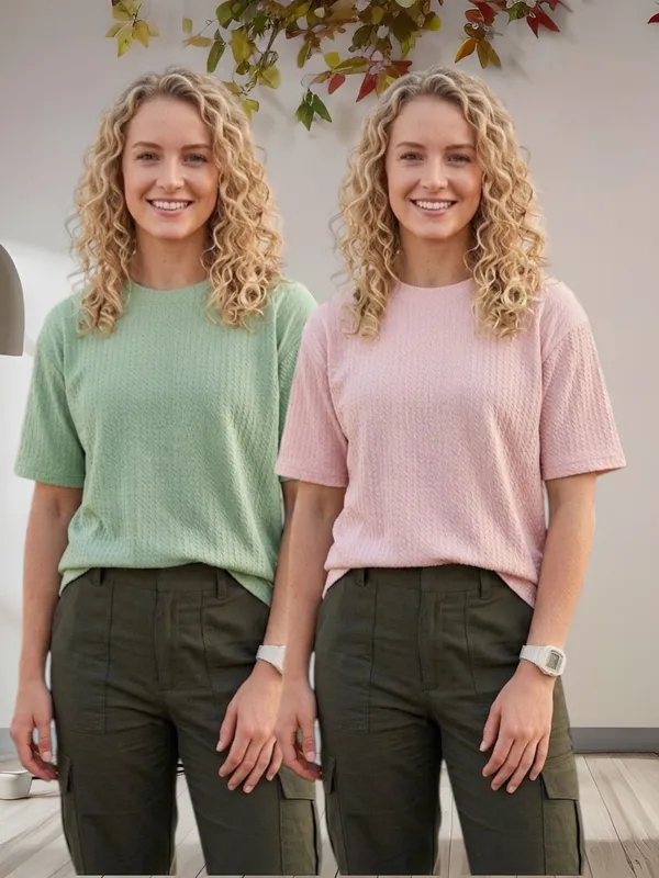 Multicolor_Premium_And_Elegant_Polyester_T-Shirt_For_Women_Pack_Of_2