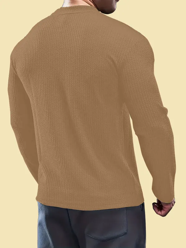 Beige_Premium_And_Elegant_Polyester_T-Shirt_For_Men_Pack_Of_2