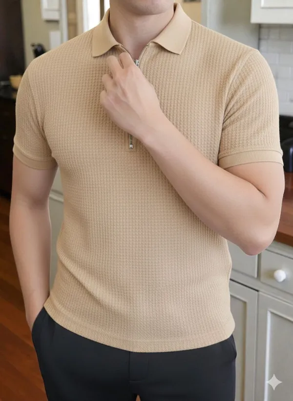 Beige_Premium_And_Elegant_Polyester_T-Shirt_For_Men_Pack_Of_2