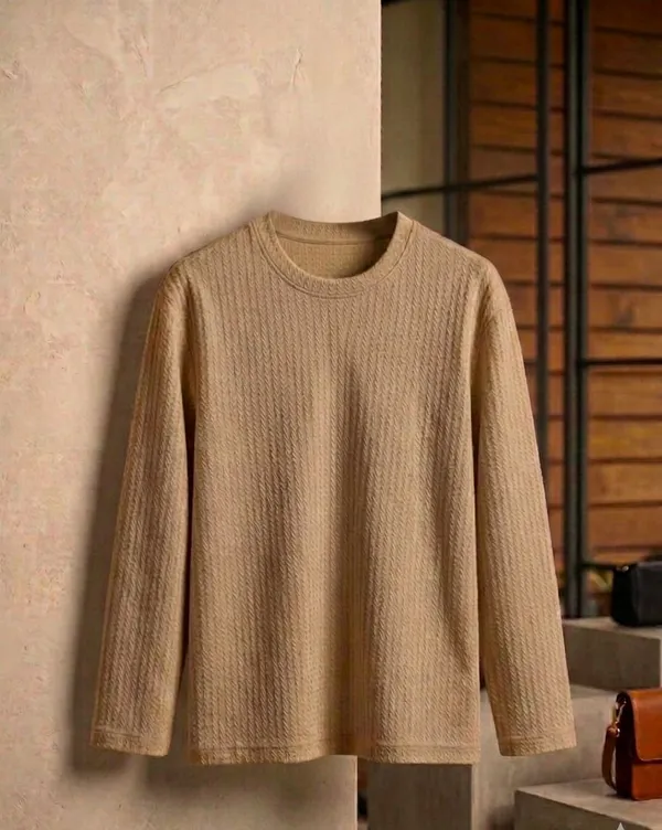Beige_Premium_And_Elegant_Polyester_T-Shirt_For_Men_Pack_Of_2