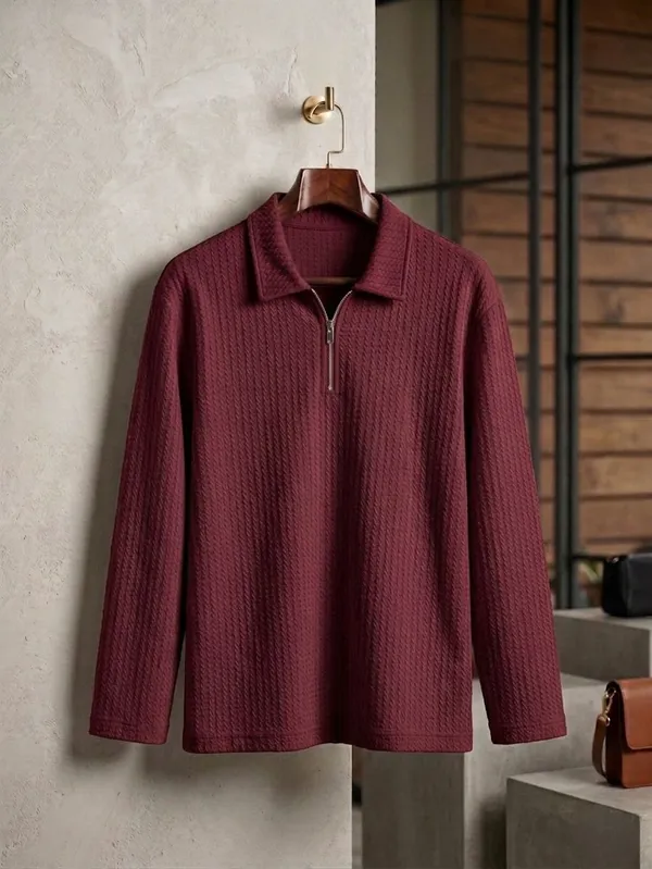 Wine_Premium_And_Elegant_Polyester_T-Shirt_For_Men_Pack_Of_2