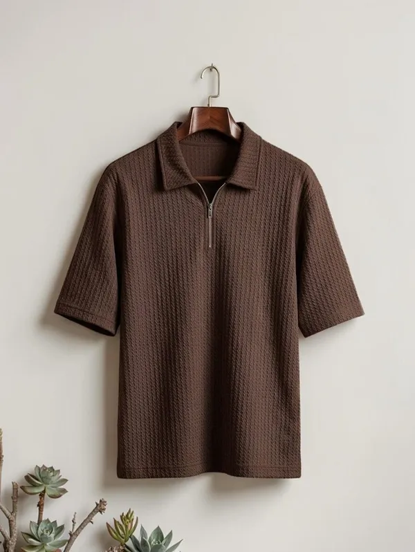 Brown_Premium_And_Elegant_Polyester_T-Shirt_For_Men_Pack_Of_2