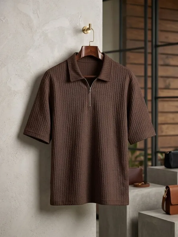 Brown_Premium_And_Elegant_Polyester_T-Shirt_For_Men_Pack_Of_2