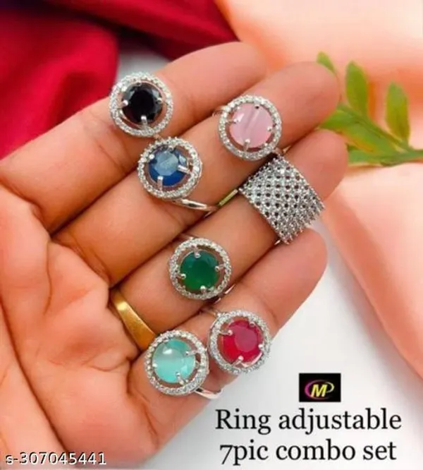 Elite_Glittering_Women_7_Pcs_Combo_Ring