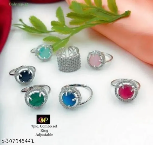 Elite_Glittering_Women_7_Pcs_Combo_Ring