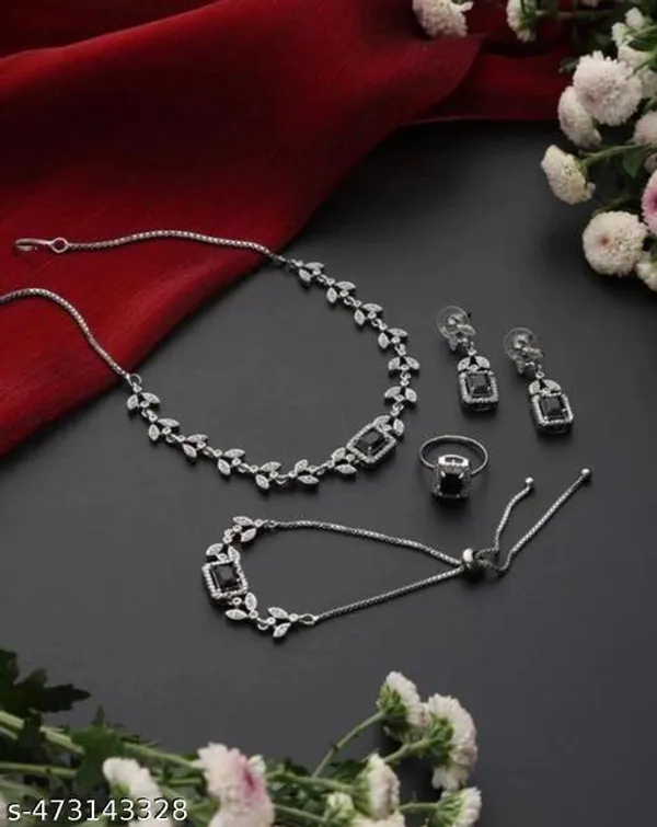 Women_S_Princess_Unique_Jewellery_Sets_Combo_Ring_And_Barclet_And_Neckless_With_Earrings