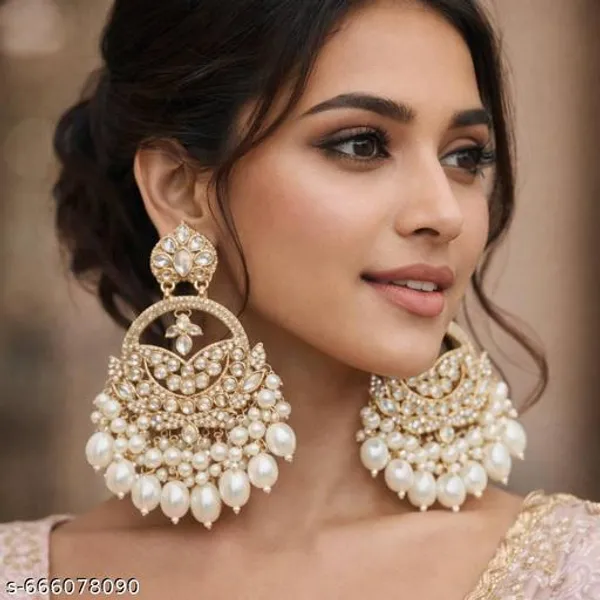 Stylish_Kundan_Pearl_Wedding_Earring