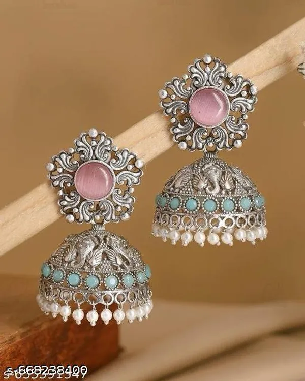 Stylish_Kundan_Pearl_Wedding_Earring_4_Pcs_Combo