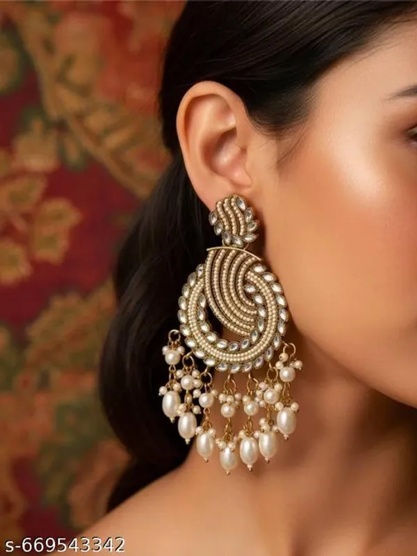 Stylish_Kundan_Pearl_Wedding_Earring