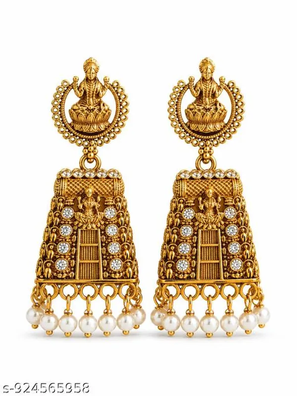 Colourfull_Fancy_Earrings_Studs_Kashmiri_Earring_Gold