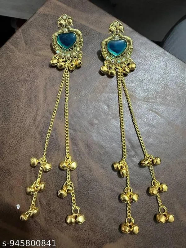 Colourfull_Fancy_Earrings_Studs_Kashmiri_Earring_Gold