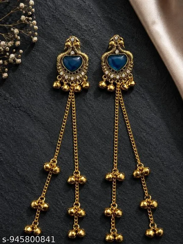 Colourfull_Fancy_Earrings_Studs_Kashmiri_Earring_Gold