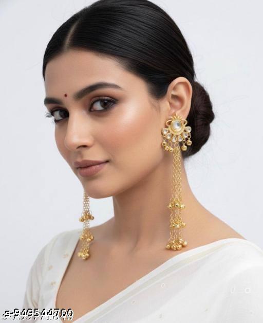 Colourfull_Fancy_Earrings_Studs_Kashmiri_Earring_Gold