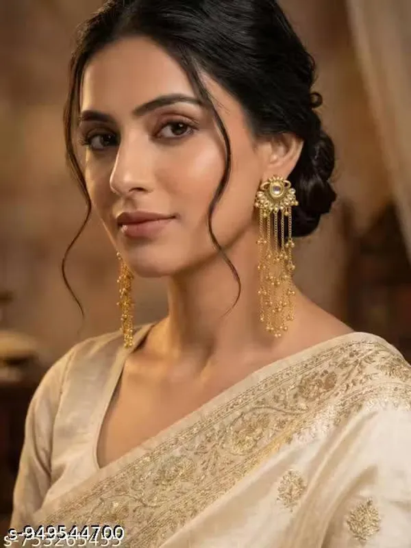 Colourfull_Fancy_Earrings_Studs_Kashmiri_Earring_Gold