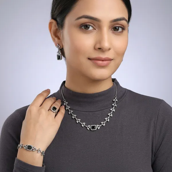 Women_S_Princess_Unique_Jewellery_Sets_Combo_Ring_And_Barclet_And_Neckless_With_Earrings