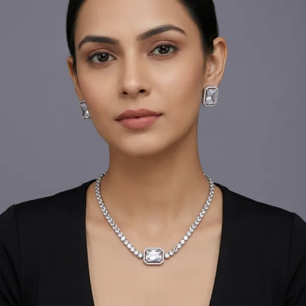 Silver_Plated_Necklace_With_Ruby_Stones_Earrings_Festive_Wear