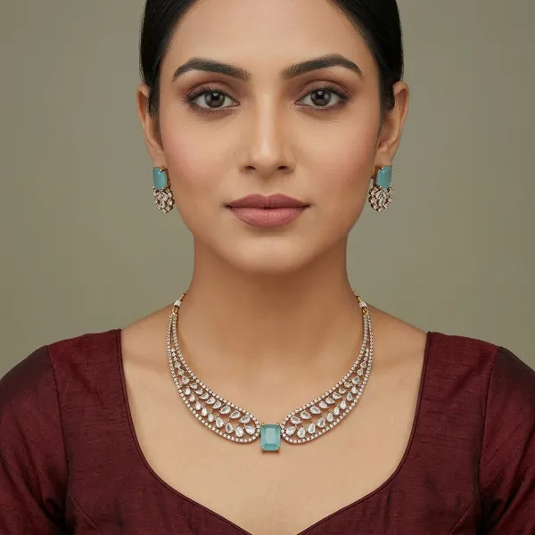 Bridal_Mehandi_Polish_Necklace_With_Matching_Earrings_Ad_Stones_Mehandi_Polish