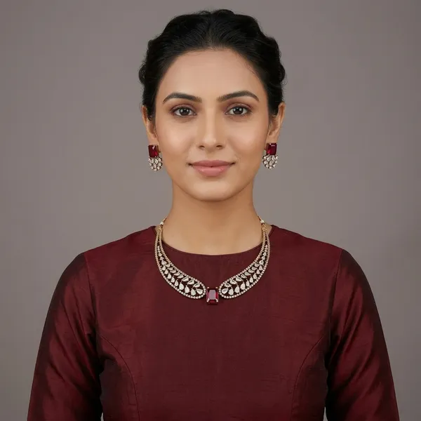 Bridal_Mehandi_Polish_Necklace_With_Matching_Earrings_Ad_Stones_Mehandi_Polish
