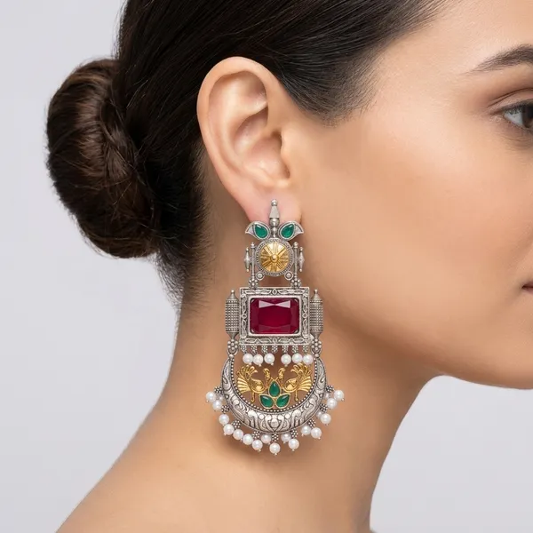 Stylish_Kundan_Pearl_Wedding_Earring