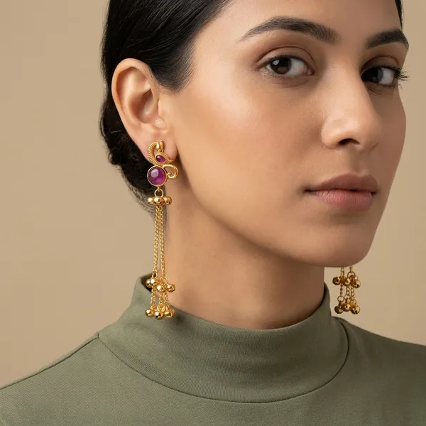 Traditional_Indian_Kashmiri_Earrings_Gold_Plated