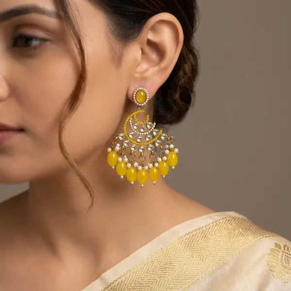 Stylish_Kundan_Pearl_Wedding_Earring