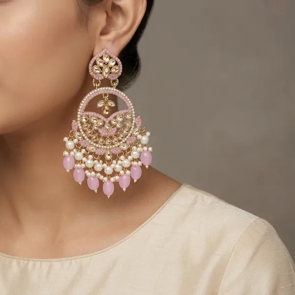 Stylish_Kundan_Pearl_Wedding_Earring