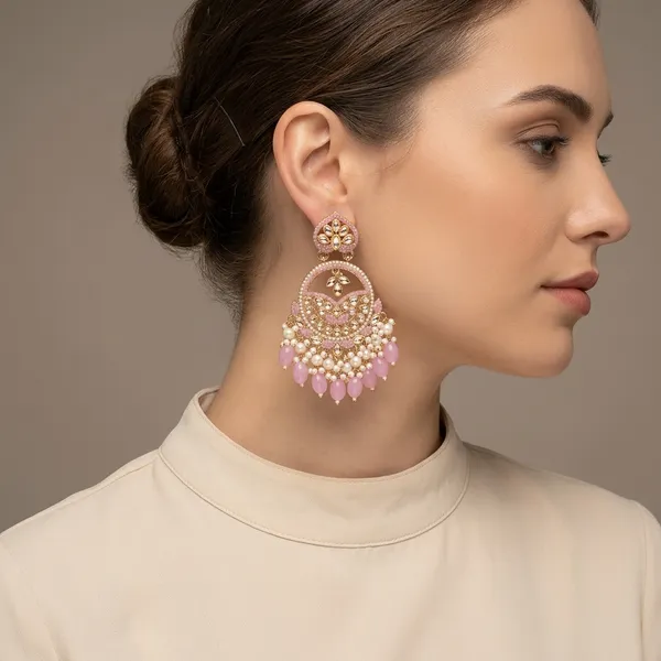 Stylish_Kundan_Pearl_Wedding_Earring