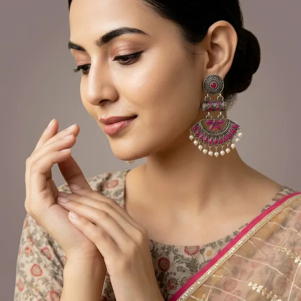 Stylish_Kundan_Pearl_Wedding_Earring