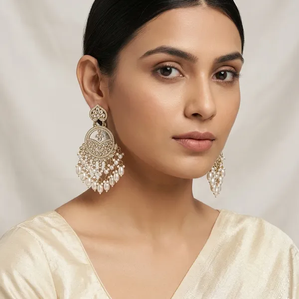 Stylish_Kundan_Pearl_Wedding_Earring