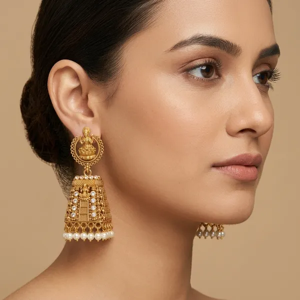 Colourfull_Fancy_Earrings_Studs_Kashmiri_Earring_Gold