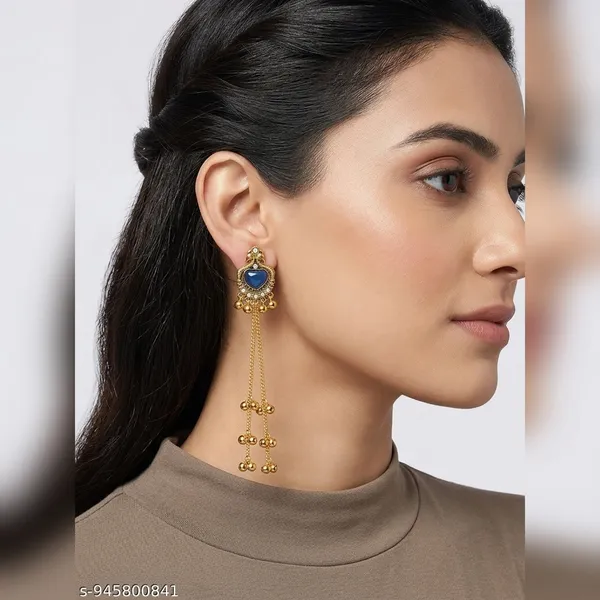 Colourfull_Fancy_Earrings_Studs_Kashmiri_Earring_Gold