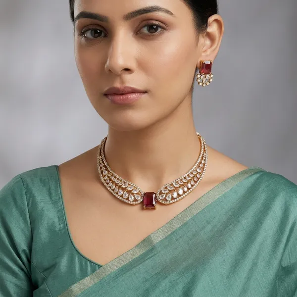 New_Twinkling_Chunky_Jewellery_Set_And_Earring_Ad_Finished_Mehandi_Polish