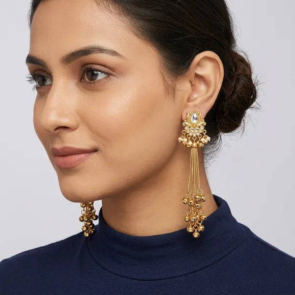 Colourfull_Fancy_Earrings_Studs_Kashmiri_Earring_Gold