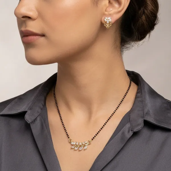 Gold_Plated_Studded_Mangalsutra_Set_With_Heart_Earrings_For_Women_Girls